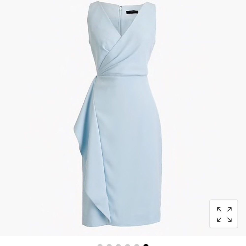 Jcrew side-sash 356 crepe dress, black, NWT